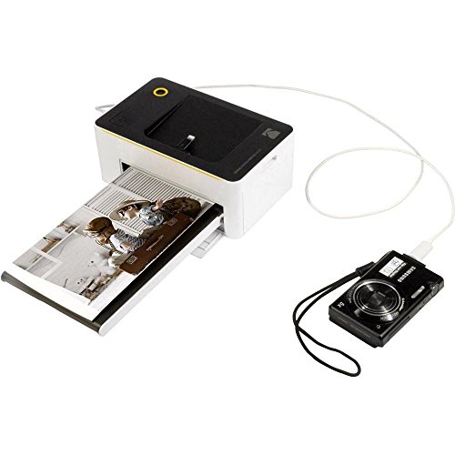 Kodak PD-450WE WiFi Negro, Color Blanco Impresora de Foto - Impresora fotográfica (16,7 M, 4" x 6" (10x15 cm), 165,8 mm, 100 mm, 68,5 mm, 760 g), negro, blanco, de tinta