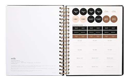 Kokonote by Erik ASVWINGB2006 - Agenda 2020/2021 Big Size Black to Black, 17 meses (20,8x25,2 cm)