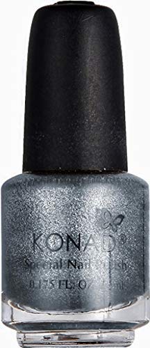 KONAD- Kit 3 esmaltes para estampar 5ml: Black, White, Powdery silver