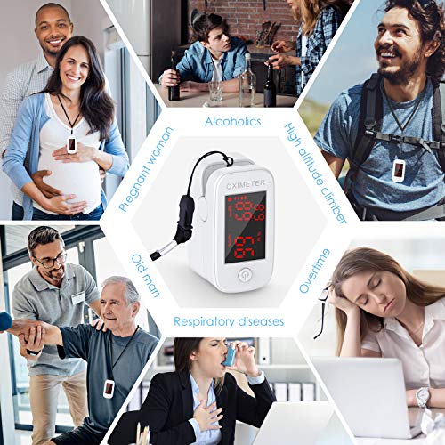 konjac oxímetro de pulso de dedo, Monitor de saturación de oxígeno en sangre con PR (frecuencia del pulso), PI (índice de perfusión)