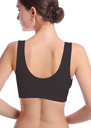 KOOYOL Mujeres Enfermería Sueño Sujetador del Tanque del Sueño Sujetador para Lactancia y Embarazo Sujetador Premamá de Lactancia (M/L, Black)