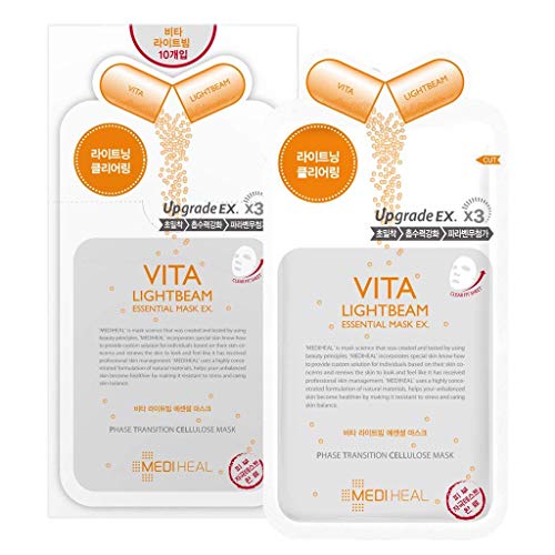 Korea Mediheal Vita Lightbeam Essential Mask Pack 1box 10sheet by KOREA MEDIHEAL VITA LIGHTBEAM ESSENTIAL MASK PACK