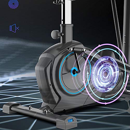KPOON Máquina elíptica para el hogar 2-en-1 elíptica de la Bicicleta estática - Cardio Home Office Ejercicios de Fitness máquina con Asiento Negro Bicicleta de Ejercicios para máquina de entrenamie