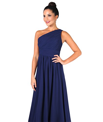KRISP Vestido Mujer Fiesta Largo Talla Grande Hombro Descubierto Invitada Boda Dama, Azul Marino (4814), 38 EU (10 UK), 4814-NVY-10