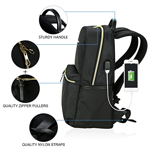 KROSER Mochila para Portátil Mochila para Computadora de 15.6" Mochila Escolar de Moda Bolsa para Laptop Nylon Hidrófugo Mochila Informal para Viajes/Negocios/Universidad/Mujeres/Hombres