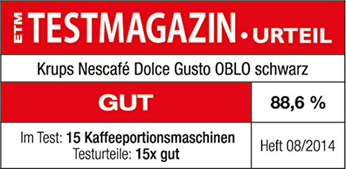 Krups Dolce Gusto Oblo KP1108 - Cafetera de cápsulas, 15 bares de presión, color negro