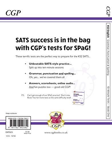 KS2 English SAT Buster 10-Minute Tests: Grammar, Punctuation & Spelling Book 1 (for the 2018 tests)