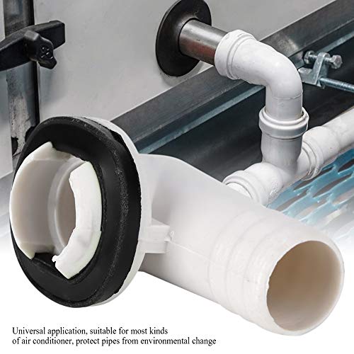 KSTE Tubería de Drenaje del acondicionador de Aire - Salida de Drenaje de ángulo Recto, Herramienta de Drenaje del Aire Acondicionado Blanca