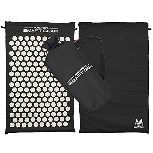 ktynskmx Colchoneta de yogaCojín de Masaje Shiatsu cojín de Yoga Funda de Almohada Puede aliviar el Dolor de la ciática de la Espalda y el Cuello, algodón, Negro, 63 * 40 cm
