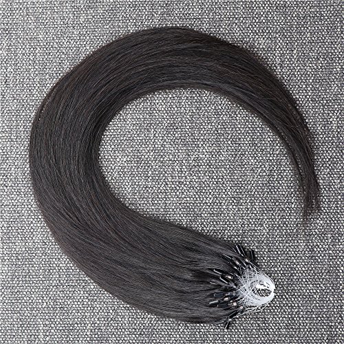kun na hair 50Cm de calidad superior 100% Remy brasileño natural del pelo Extensión 0,5 G para 18 \ # 1B