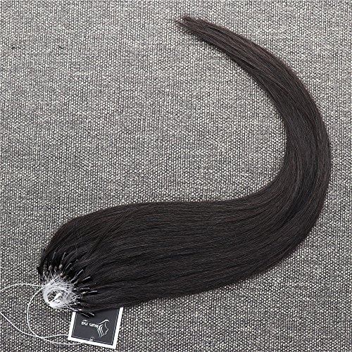 kun na hair 50Cm de calidad superior 100% Remy brasileño natural del pelo Extensión 0,5 G para 18 \ # 1B