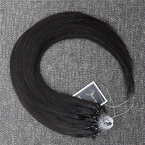 kun na hair 50Cm de calidad superior 100% Remy brasileño natural del pelo Extensión 0,5 G para 18 \ # 1B