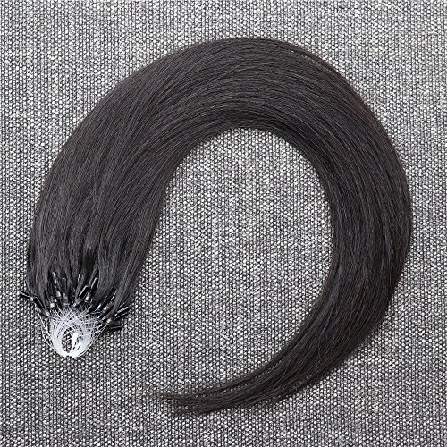 kun na hair 50Cm de calidad superior 100% Remy brasileño natural del pelo Extensión 0,5 G para 18 \ # 1B