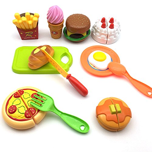 KUNEN - Juego de Juguetes educativos para niños, 13 Piezas, plástico, para Cortar, cumpleaños, Fiestas, Cocina, Juegos