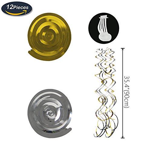 KUNGYO Clásico Decoración de Cumpleaños -“Happy Birthday” Bandera Negro;Número 20 Globo;Balloon de Látex&Estrella, Colgando Remolinos Partido para el Cumpleaños de 20 Años