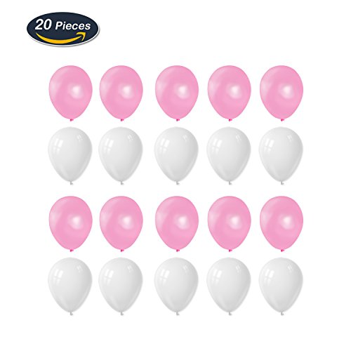 KUNGYO Decoraciones de Feliz Cumpleaños 20 Oro Rosa Happy Birthday Bandera Gigante Número 20 y Estrella de Helio Globos Cintas Flores de Papel Pom Globos de látex