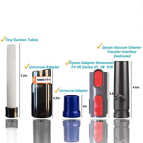 Kurphy Herramienta de Limpieza Accesorio Cepillo Adaptador Set para Dyson V6V7V8V10 Aspiradora Dust Daddy Herramientas multifuncionales