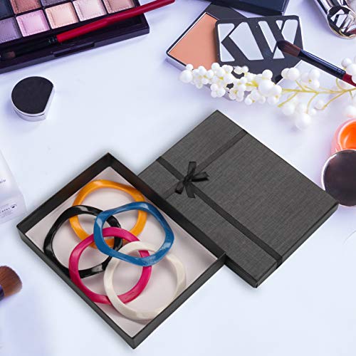 Kurtzy Caja para Regalo Negras (Pack de 12) - 16x12x3cm Cajas Joyas con Inserto de Terciopelo – Caja de Presentación Regalo Cumpleaños para Pendientes, Collares - Cajas de Cartón para Regalo