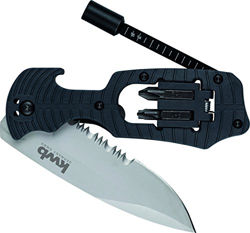 kwb 16620 016620-Navaja con Soporte (Hoja de 80 mm, Perfil de Sierra, 4 Puntas, Clip para cinturón)