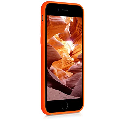 kwmobile Funda Compatible con Apple iPhone 6 / 6S - Carcasa de TPU Silicona - Protector Trasero en Naranja neón