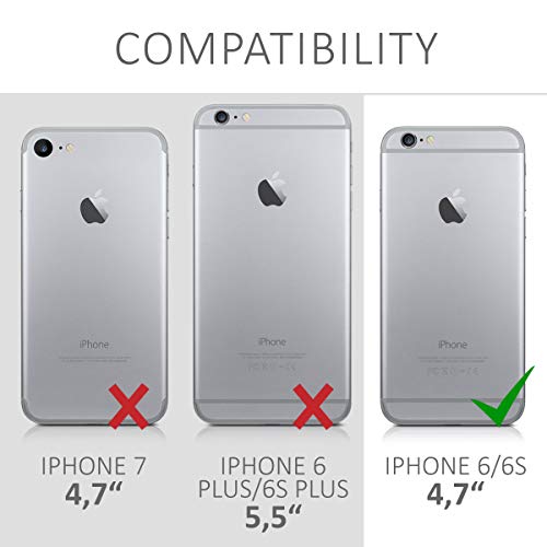 kwmobile Funda Compatible con Apple iPhone 6 / 6S - Carcasa de TPU Silicona - Protector Trasero en Naranja neón