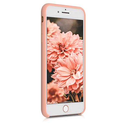 kwmobile Funda Compatible con Apple iPhone 7 Plus / 8 Plus - Carcasa de TPU para móvil - Cover Trasero en Pomelo Rosa