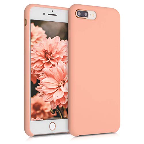 kwmobile Funda Compatible con Apple iPhone 7 Plus / 8 Plus - Carcasa de TPU para móvil - Cover Trasero en Pomelo Rosa