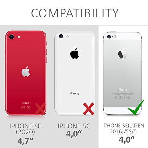 kwmobile Funda Compatible con Apple iPhone SE (1.Gen 2016) / 5 / 5S - Carcasa de TPU para móvil - Cover Trasero en Rosa Palo