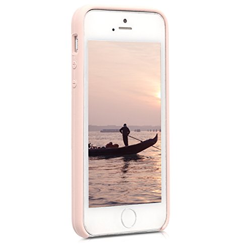kwmobile Funda Compatible con Apple iPhone SE (1.Gen 2016) / 5 / 5S - Carcasa de TPU para móvil - Cover Trasero en Rosa Palo