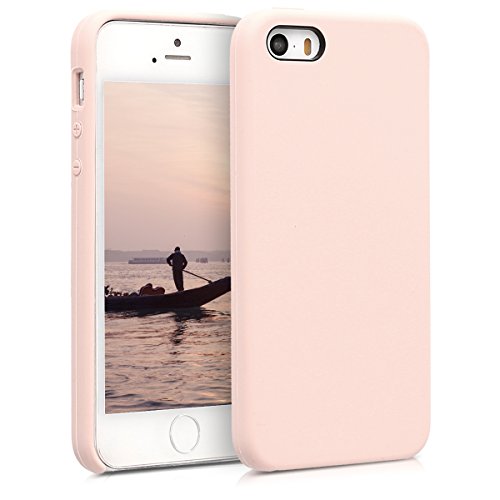 kwmobile Funda Compatible con Apple iPhone SE (1.Gen 2016) / 5 / 5S - Carcasa de TPU para móvil - Cover Trasero en Rosa Palo