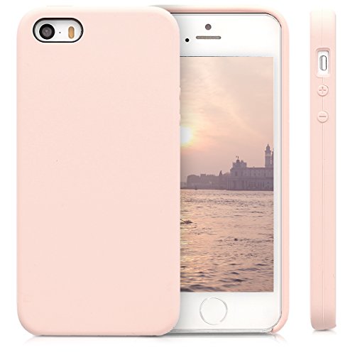 kwmobile Funda Compatible con Apple iPhone SE (1.Gen 2016) / 5 / 5S - Carcasa de TPU para móvil - Cover Trasero en Rosa Palo