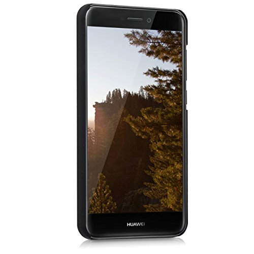 kwmobile Funda Compatible con Huawei P8 Lite (2017) - Carcasa Posterior de Madera - Case Protector Duro marrón Oscuro