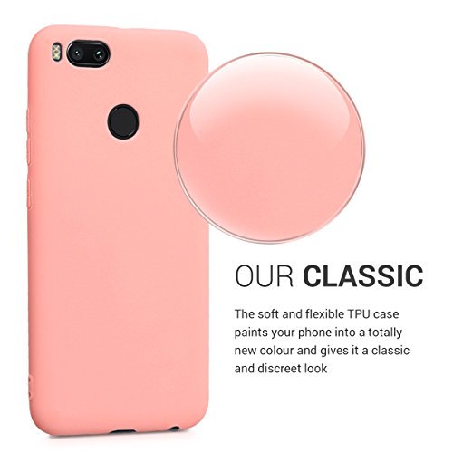 kwmobile Funda Compatible con Xiaomi Mi 5X / Mi A1 - Carcasa de TPU Silicona - Protector Trasero en Rosa Claro