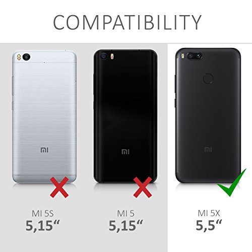 kwmobile Funda Compatible con Xiaomi Mi 5X / Mi A1 - Carcasa de TPU Silicona - Protector Trasero en Rosa Claro