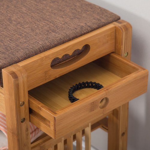 KXBYMXTorre del organizador del estante del zapato Banco de madera sólida del zapato, taburete de almacenamiento casero minimalista del estilo del chino del estante de los zapatos del hogar del pórtic