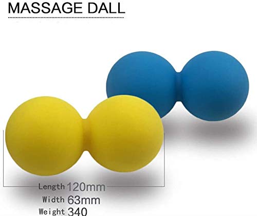 Kyman Masaje Ball - Bola Doble - Ideal for la Liberación miofascial, Terapia de Puntos gatillo y el Tejido Profundo Masaje - Mejor Bola de Movilidad y Yoga - con Bolsa de Transporte