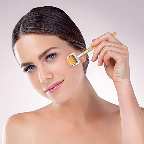 KYTRIBE Dermaroller ZGTS 192 Derma Roller 1.5mm, Tratar cara, cuerpo, flacidez, celulitis, estrías blancas, manchas, alopecia, calvicie, pelo, cicatrices, marcas, poros dilatados (ZGTS-192, 1.5mm)