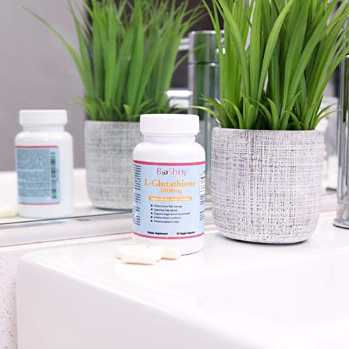 L-glutatión Píldoras blanqueadoras para la piel 1000 mg Antienvejecimiento Reducir las manchas oscuras Desintoxicación saludable Aminoácidos potentes para la piel del cerebro Sistema inmunitario