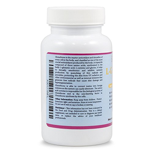 L-glutatión Píldoras blanqueadoras para la piel 1000 mg Antienvejecimiento Reducir las manchas oscuras Desintoxicación saludable Aminoácidos potentes para la piel del cerebro Sistema inmunitario