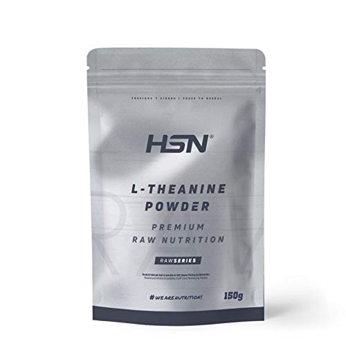 L-Teanina de HSN | L-Theanine Powder | 100% Pura en Polvo | Adaptógeno Relajante | Suplemento para Reducir el Estrés | Vegano, Sin Gluten, Sin Lactosa, Sabor Natural, En Polvo, 150 gr