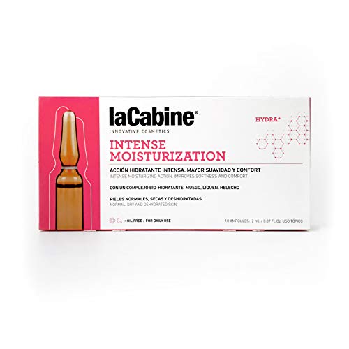 La Cabine Ampollas Hidratación Intensa - Humectante Facial Instantáneo - Tónico Facial Piel Seca que hidrata y previene el Envejecimiento