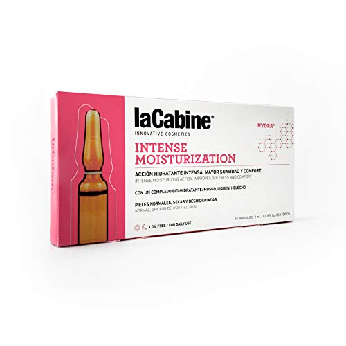 La Cabine Ampollas Hidratación Intensa - Humectante Facial Instantáneo - Tónico Facial Piel Seca que hidrata y previene el Envejecimiento