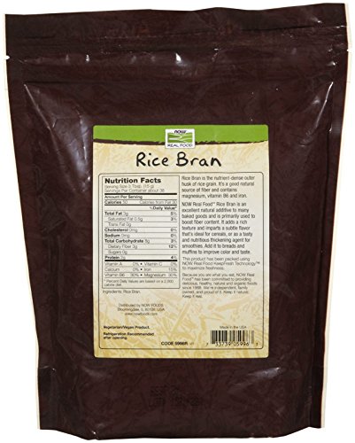 La comida real, salvado de arroz, 20 de oz (567 g) - Now Foods