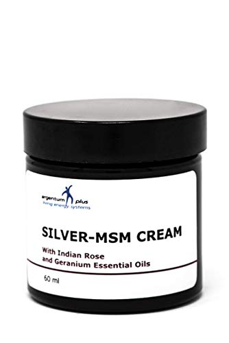 La crema Plata-MSM con aceites esenciales de rosa de la India y geranio - 60 ml