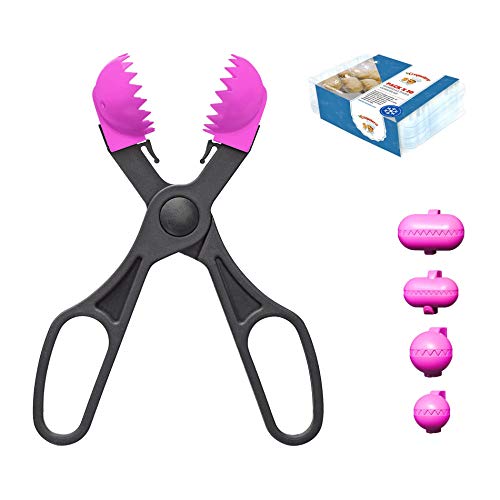 La Croquetera Pack- Utensilio Multiusos Color Rosa - 4 moldes Intercambiables para masas + Pack 20 Bandejas conservación - 100% español : Patentado y Fabricado en España