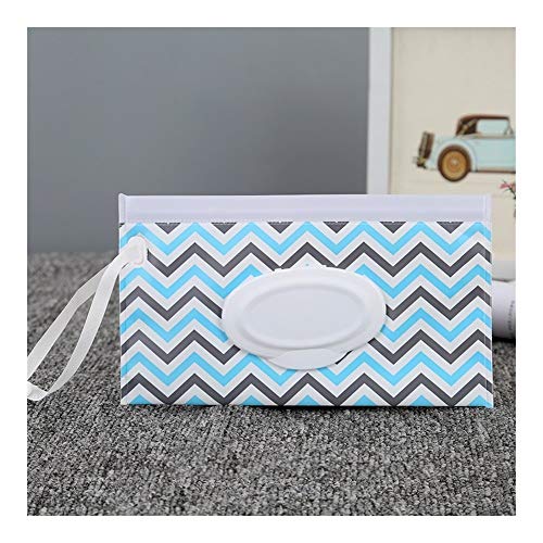 La excelencia Caja de pañuelos húmedos bebé de tipo broche de presión respetuosa del medio ambiente, bolso cosmético plegable portátil, bolsa de tejido de limpieza en húmedo abultar ( Color : Random )