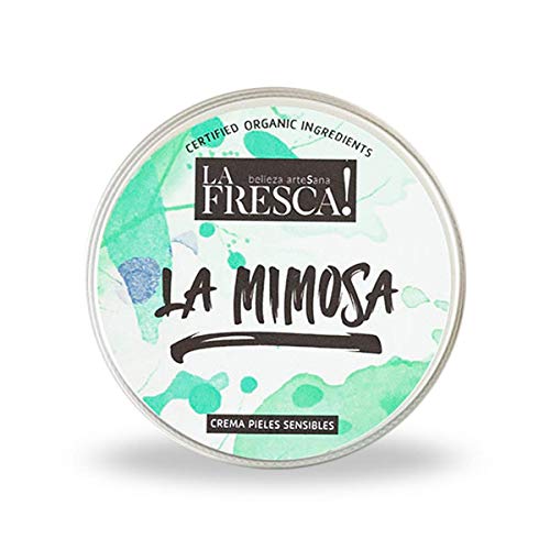 LA FRESCA La Mimosa crema hidratante facial mujer/crema facial hombre o mujer para piel sensible o atopica, antimanchas, irritaciones o rojeces con productos ecologicos - 50ml