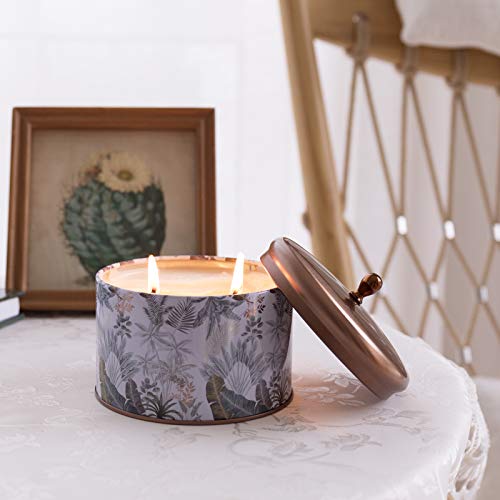 LA JOLIE MUSE Vela perfumada de café negro, 100% natural para el hogar, Vainilla Coco, 40-50 horas de larga combustión, Lata, 14.1Oz