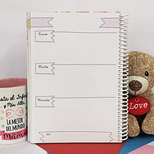 La Mente es Maravillosa - Agenda ETERNA Atemporal (Tamaño A5, Semana Vista) (Agenda 2020) - Diseño Flores