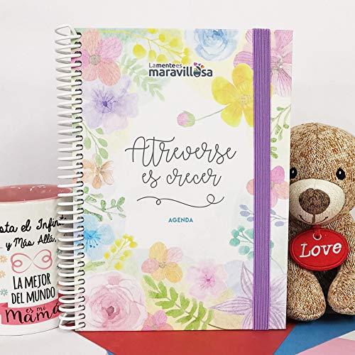 La Mente es Maravillosa - Agenda ETERNA Atemporal (Tamaño A5, Semana Vista) (Agenda 2020) - Diseño Flores